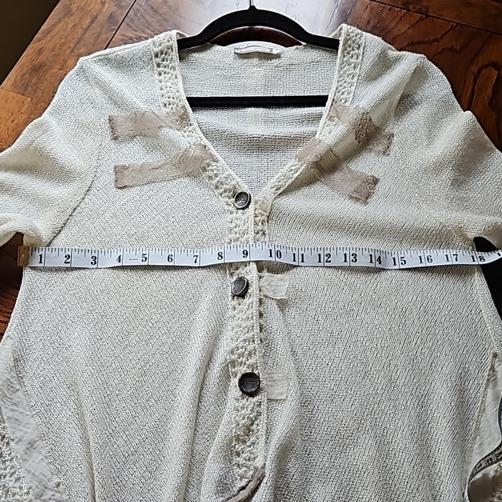 Caty Lesca Knit Lace Cardigan Sweater Size 3 - Picture 14 of 16